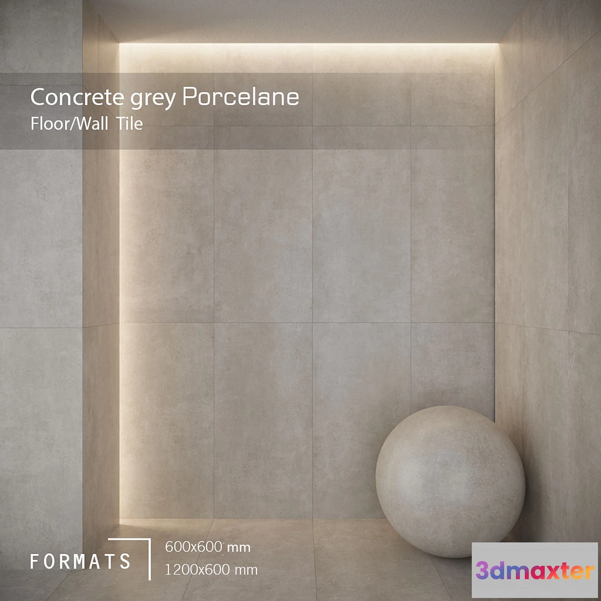 1401206 - Concrete gray Floor Tile 3D Max