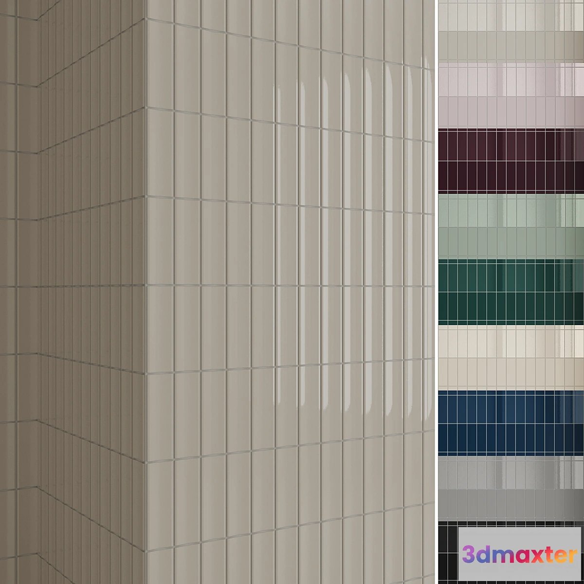 1403454 - Equipe Vibe wall tile collection 9 colors 3D Max