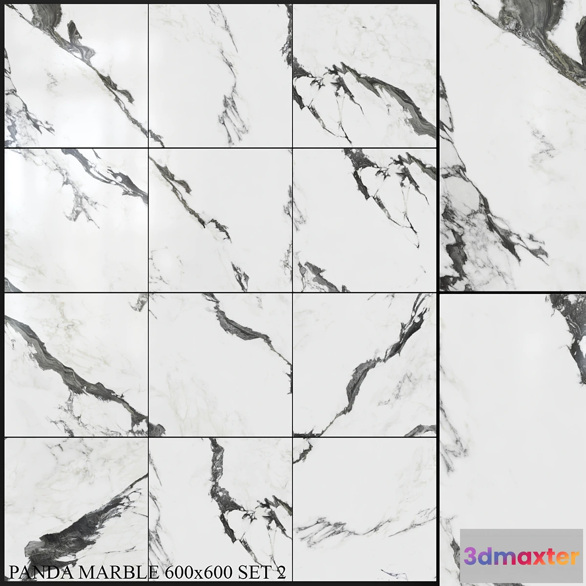 1404502 - Yurtbay Seramik Panda Marble 600×600 Set 2 3D Max