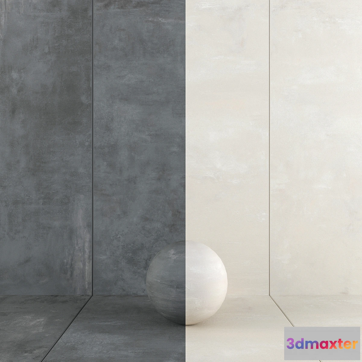1414332 - Wall Tiles 346 Smoke + White 3D Max