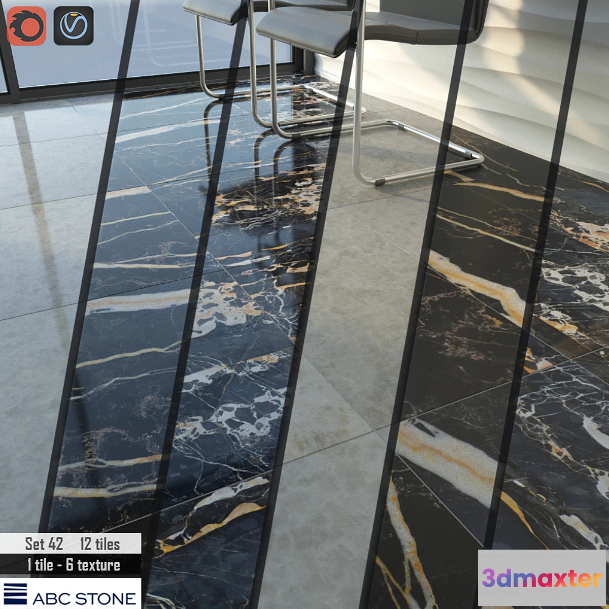 1414962 - ABC stone Set 42 3D Max