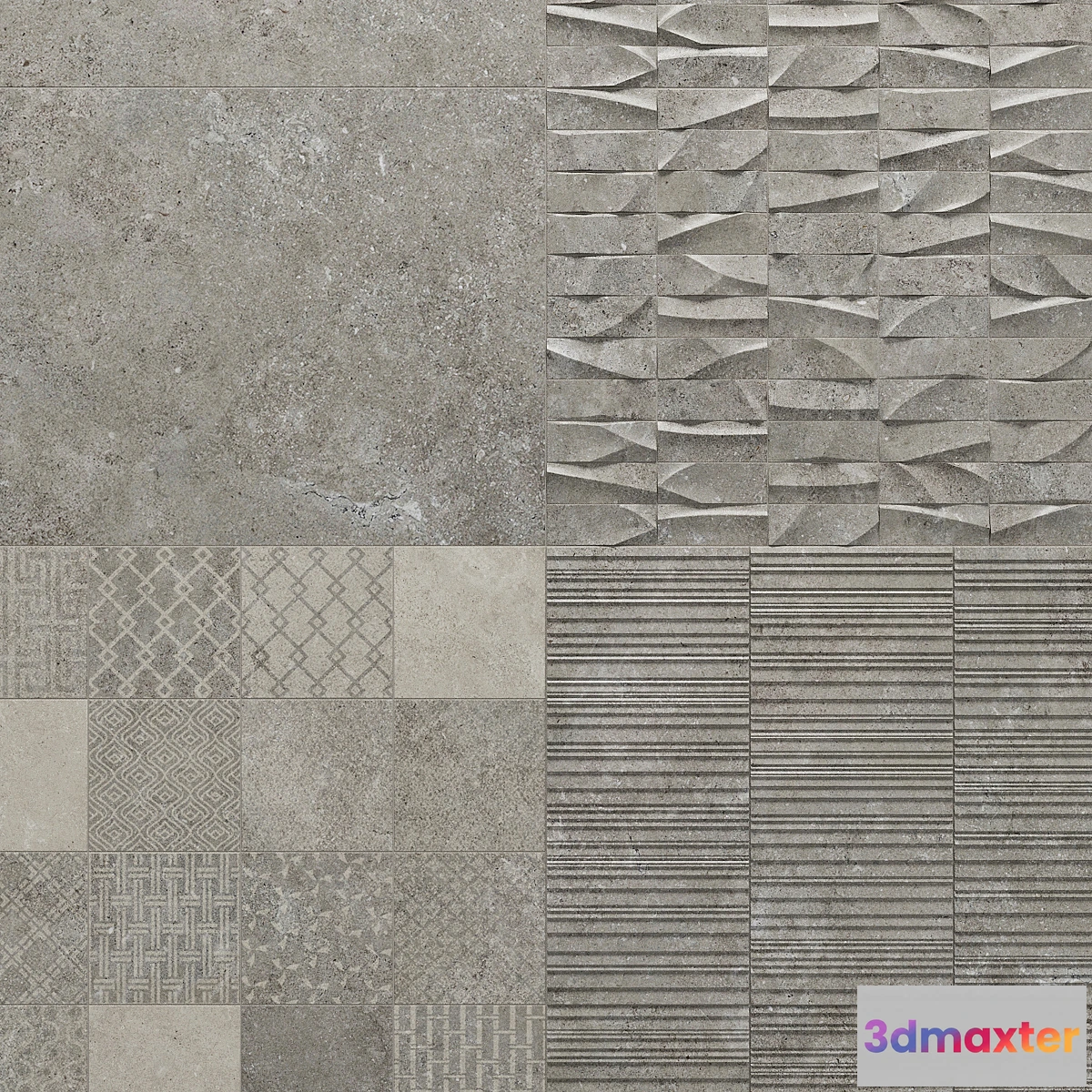 1416262 - Porcelanosa Berna Deco Mosaico Stripe 3D Max