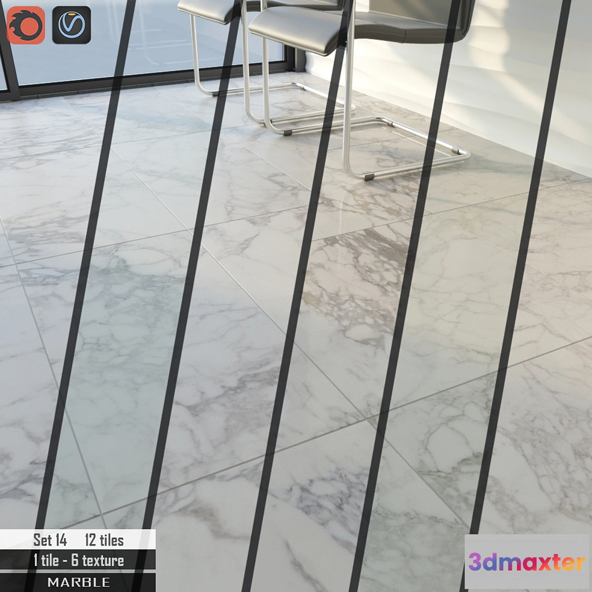 1417006 - Stone tile Set 14 3D Max