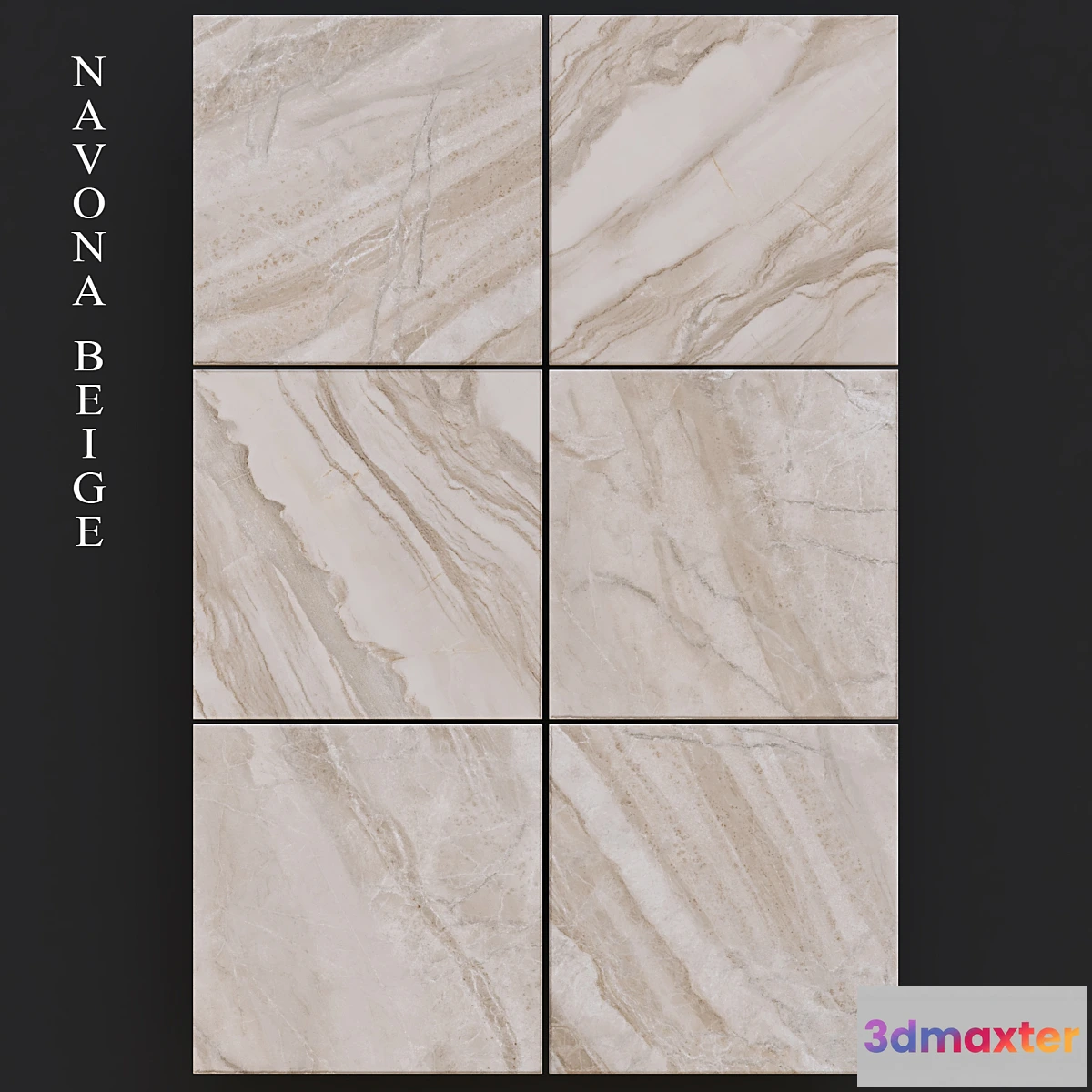 1418786 - Fiore Navona Beige 600×600 Set 1 3D Max