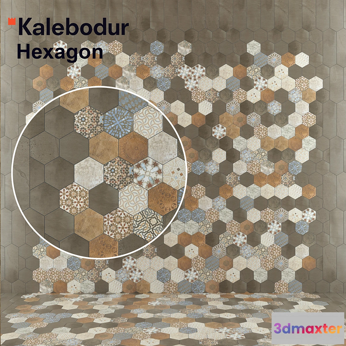 1419022 - Tile Kale Hexagon 3D Max