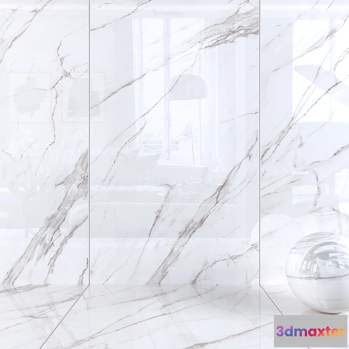 1419918 - Wall tiles 232 Calacatta Gold 3D Max