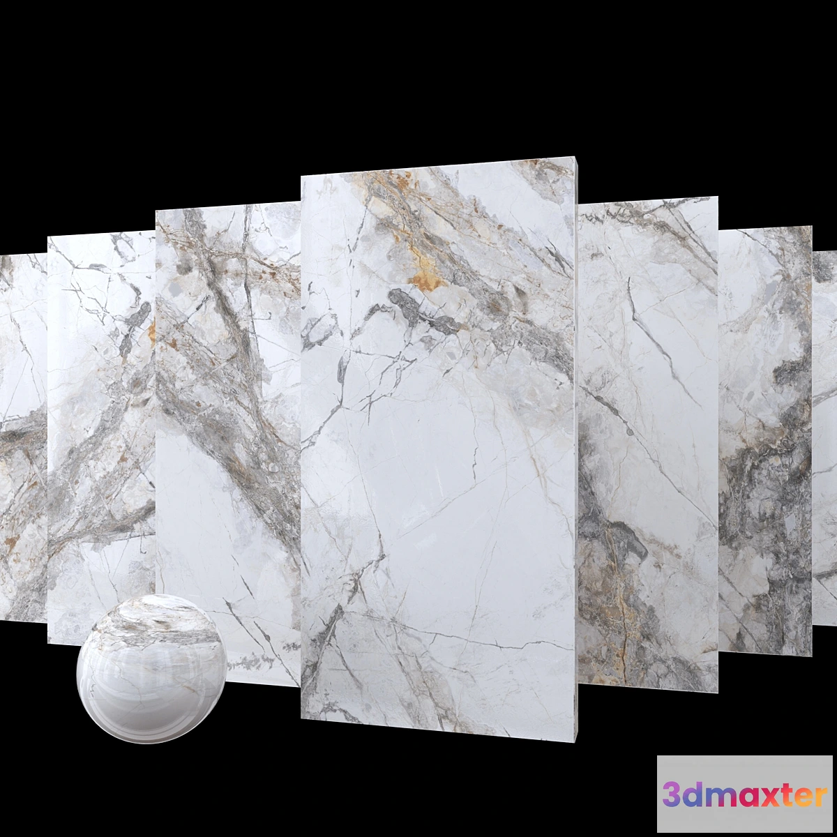 1420298 - Marble Set Invisible Marble Gray 3D Max