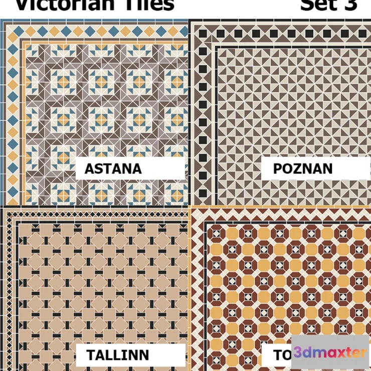 1423476 - Topcer Victorian Tiles Set3 3D Max