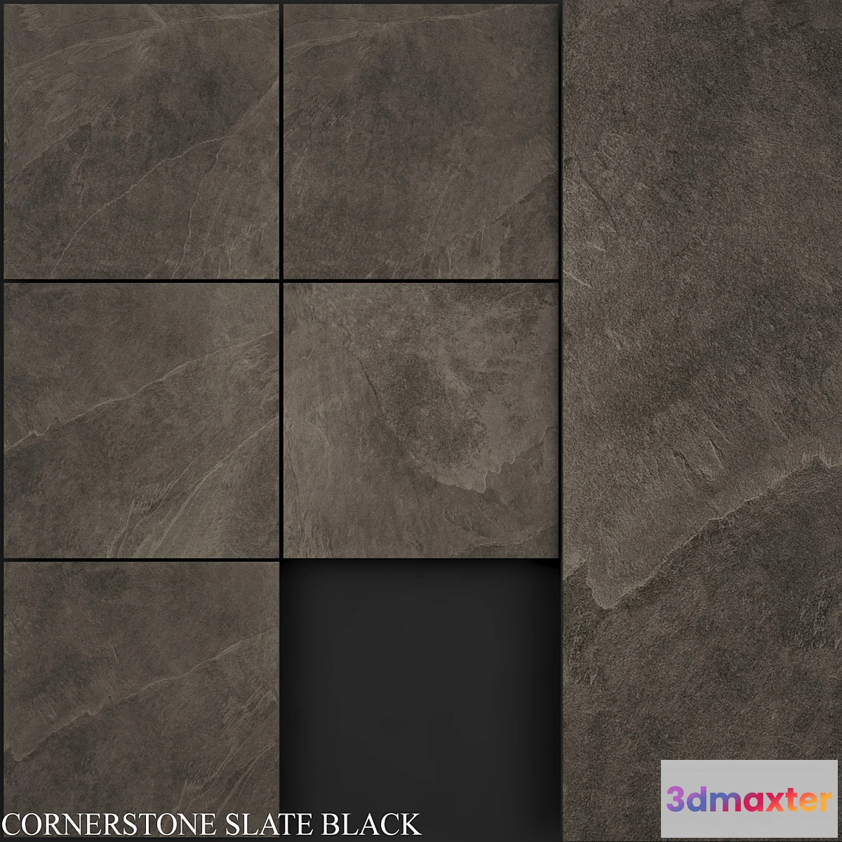 1426410 - Zeus Ceramica Cornerstone Slate Black 3D Max