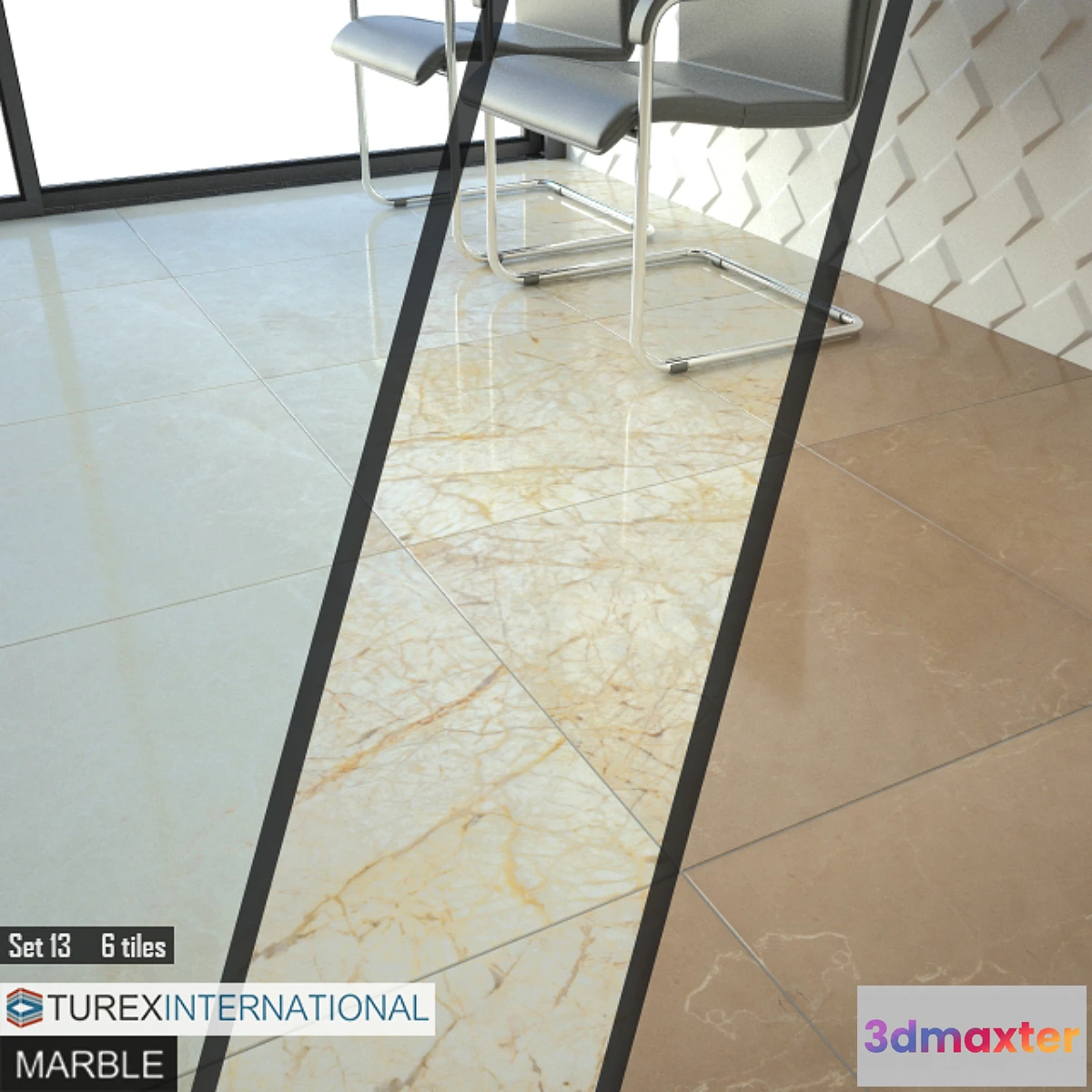 1426452 - TUREX INTERNATIONAL Marble Tiles Set 13 3D Max