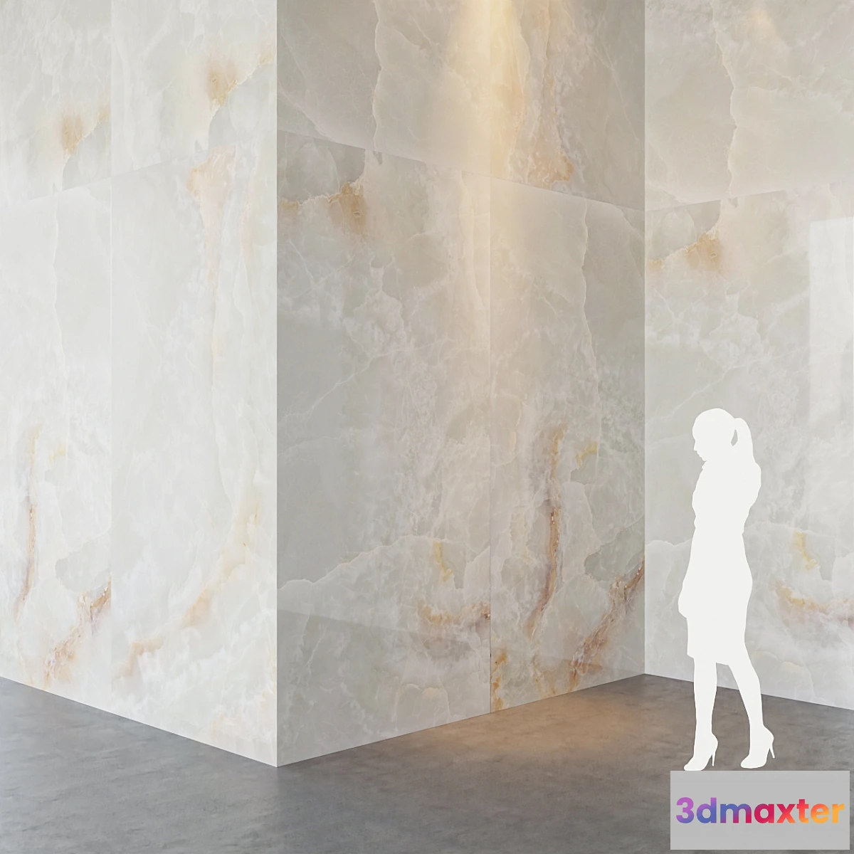 1436442 - Fiandre Precious Stones WHITE ONIX 300×150 cm onyx slab Tile Set 3D Max