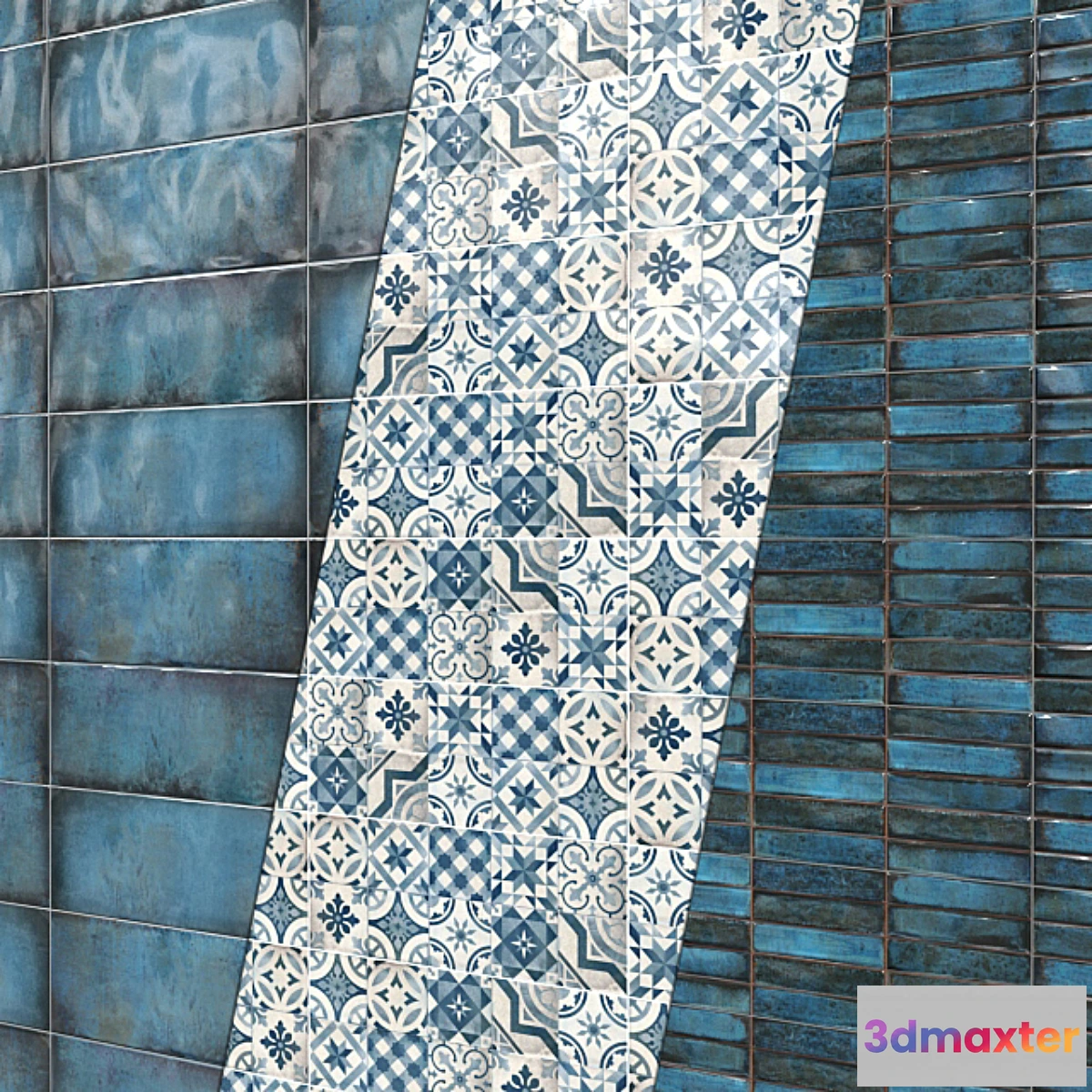 1438184 - Tile Cifre Montblanc Blue. 3D Max