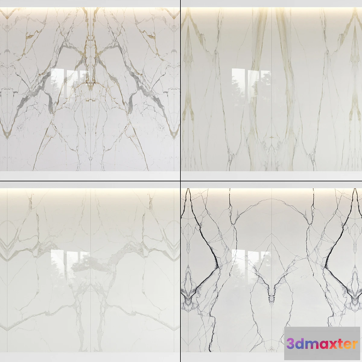 1438452 - Florim Stone Bookmatch 4colors 3D Max