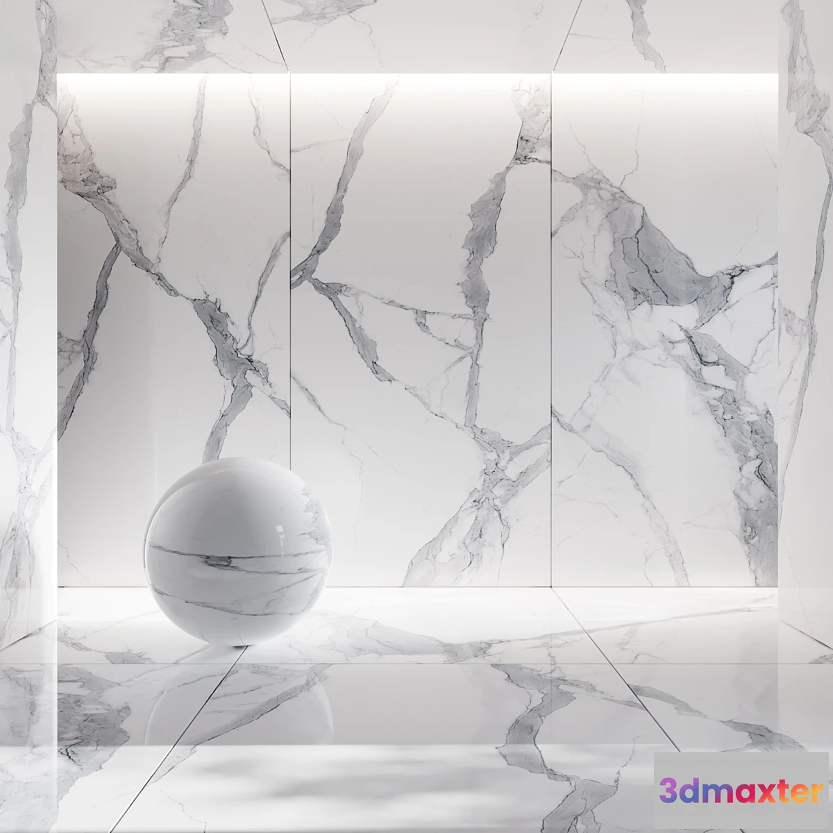 1439884 - Porcelain tile Neodom Statuario Satin 3D Max