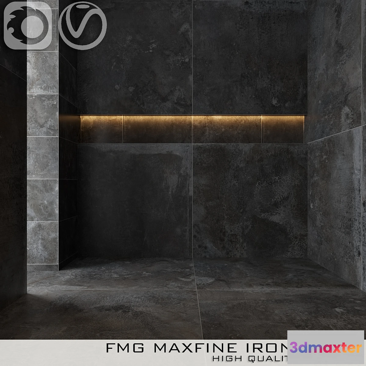 1441512 - Tile FMG IRON BLACK 3D Max