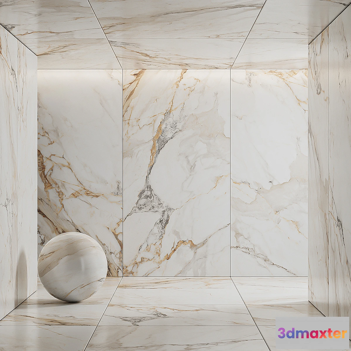 1446410 - Porcelain tile Laparet Calacatta Borgini 3D Max