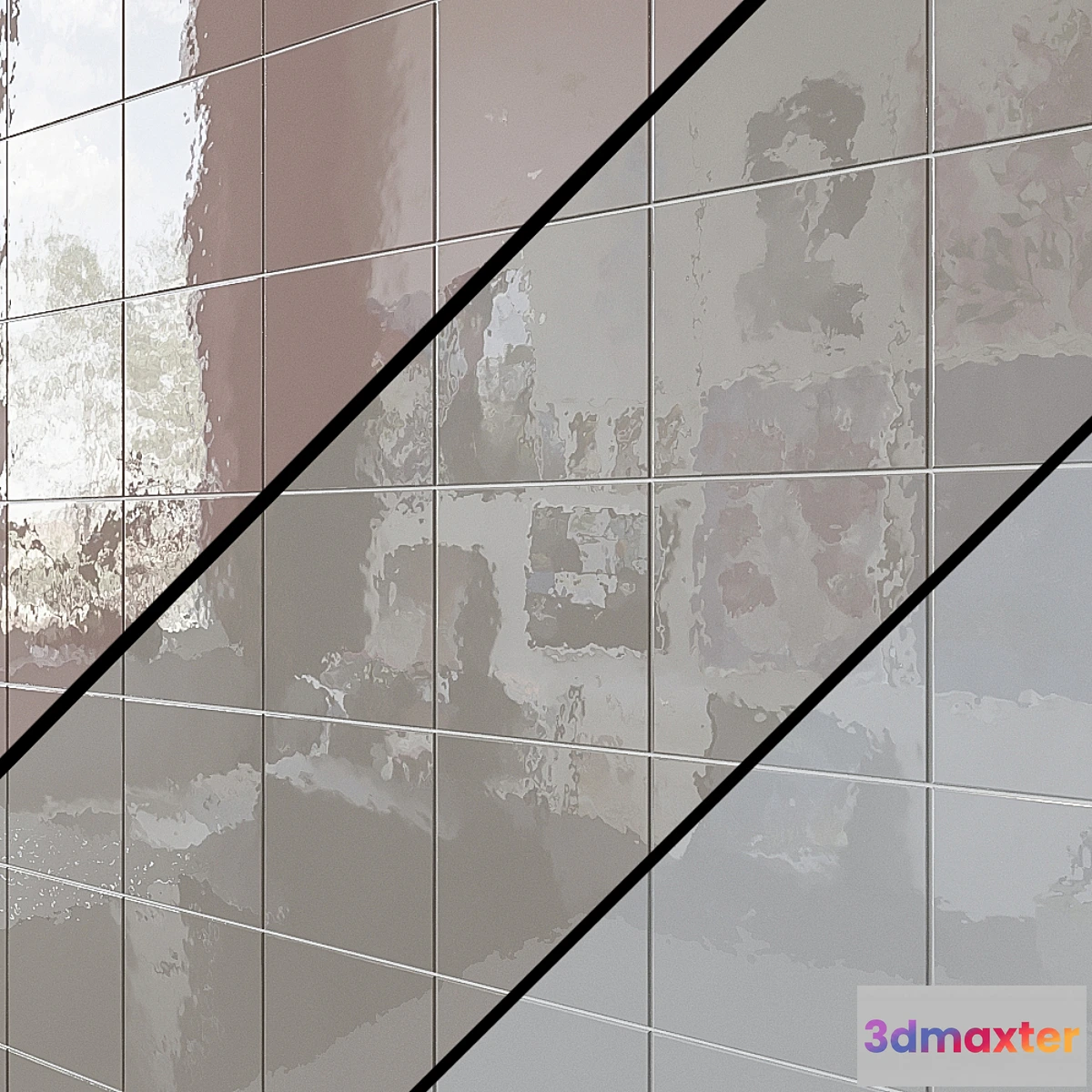 1447234 - Ceramic wall tile EQUIPE VILLAGE 13.2 x 13.2 cm 15 colors 3D Max