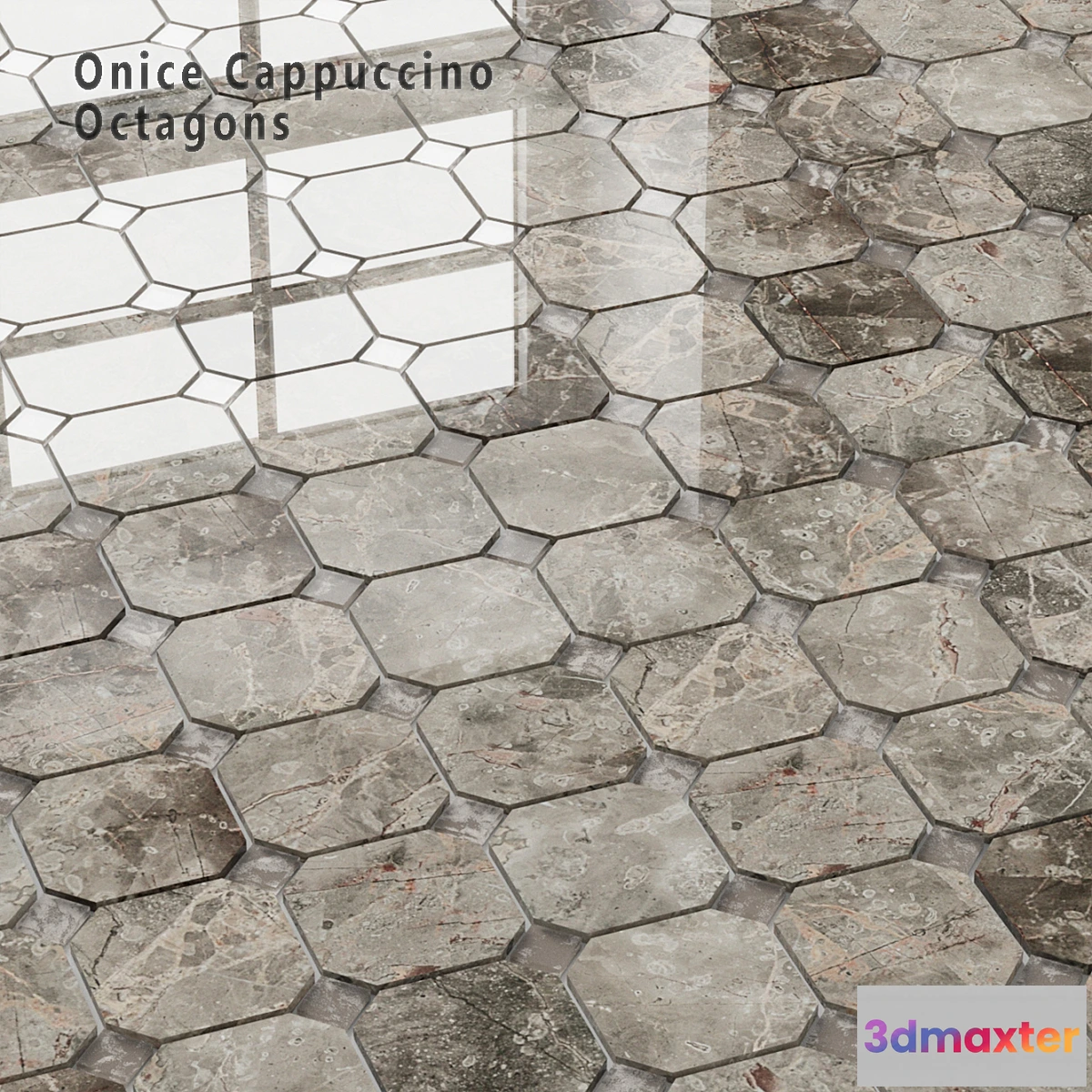 1457894 - Tile Sicis SiciStone Onice Cappuccino Octagons 3D Max