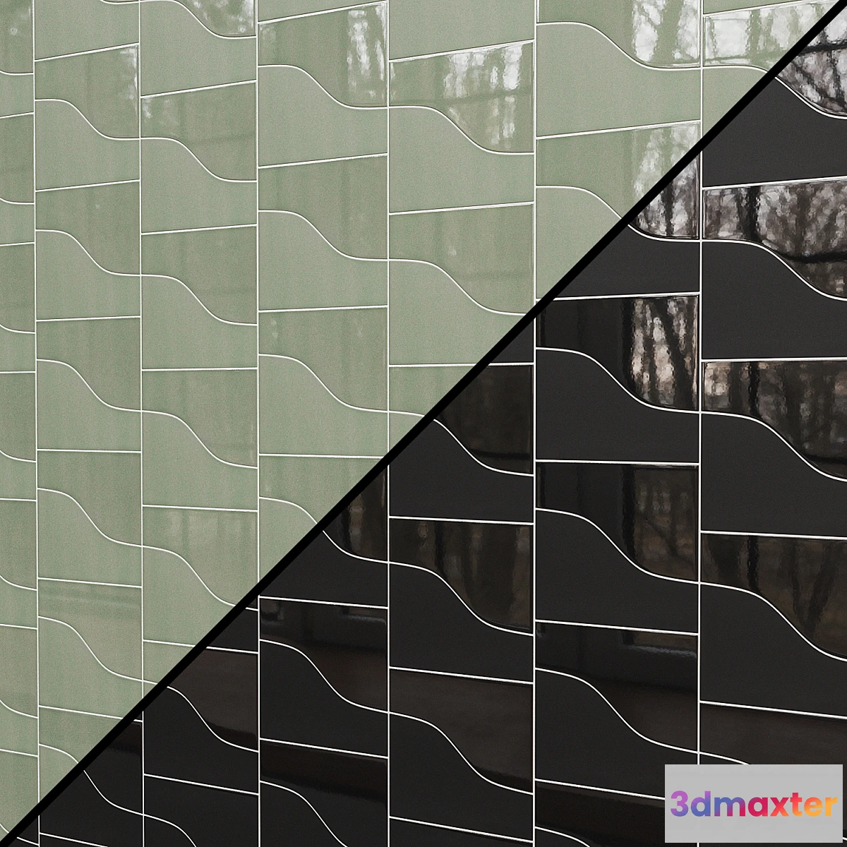 1458110 - Tile Ceramic CURVE Equipe Ceramicas 3D Max