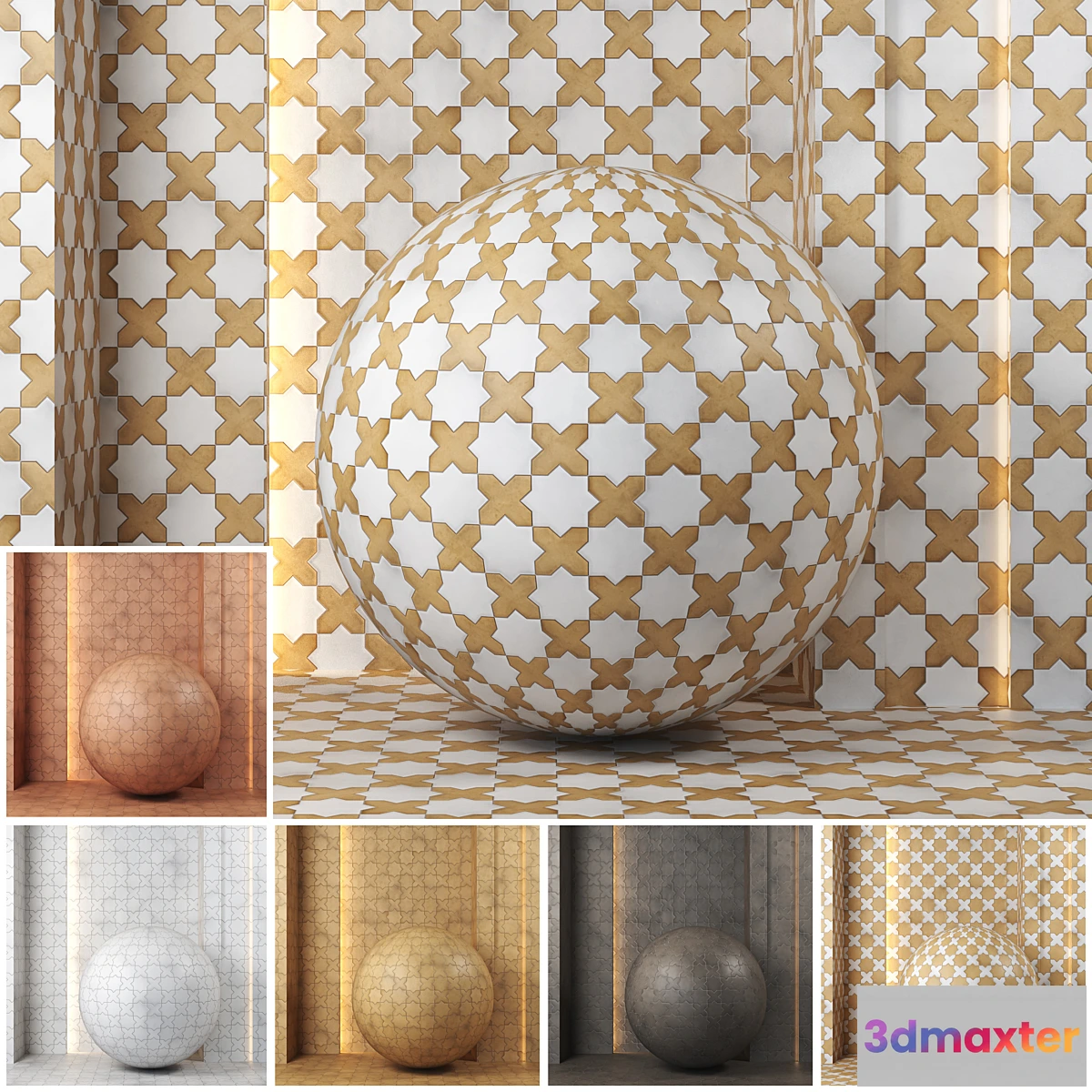 1459814 - 4k 6color Equipe kasbah ceramics Set 02-(Seamlesspbr) 3D Max