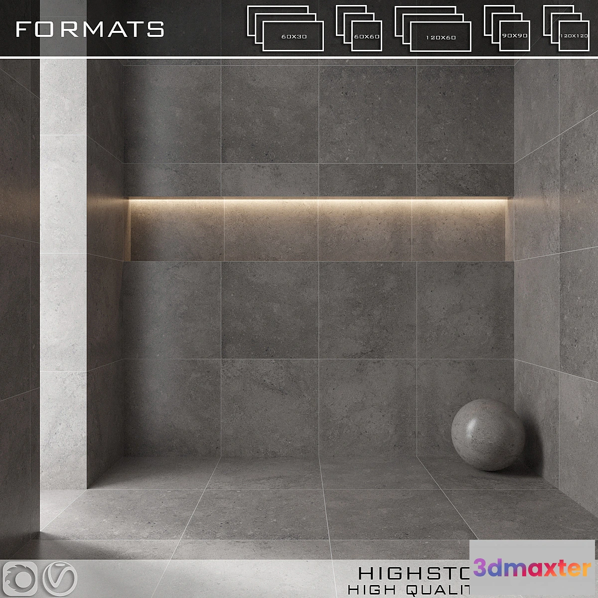 1460664 - SANT AGOSTINO HIGHSTONE GRAY 3D Max