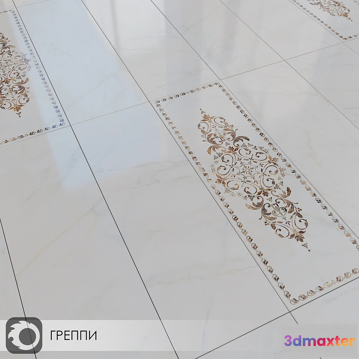 1461092 - Ceramic Tile Kerama Marazzi Greppi 40×120 3D Max