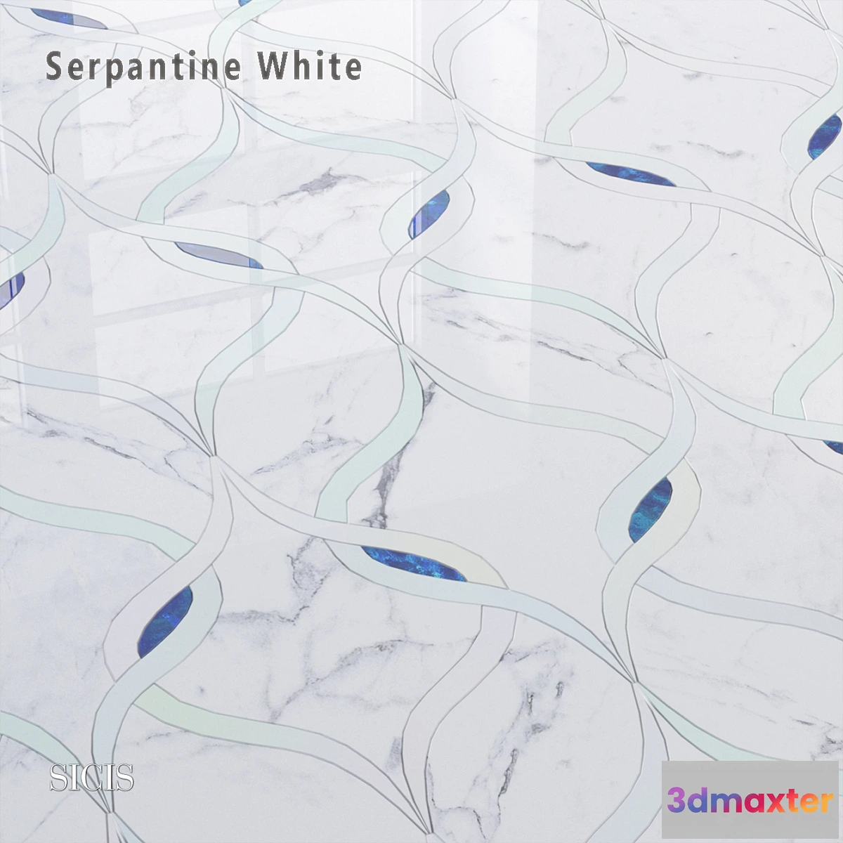 1465976 - Sicis SiciStone Serpantine white 3D Max