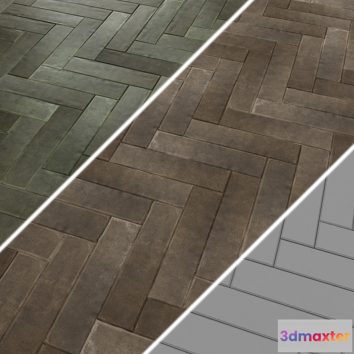 1467298 - Porcelain stoneware tiles EQUIPE ARGILE 6×24.6 cm 3D Max