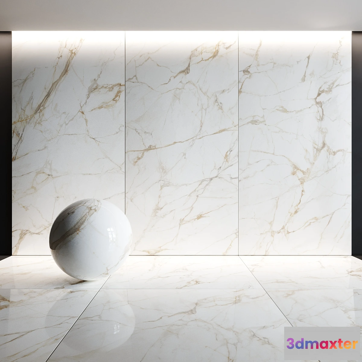 1468210 - Ceramic Tiles Urbatek Porcelanosa Xlight Calacatta Gold 3D Max