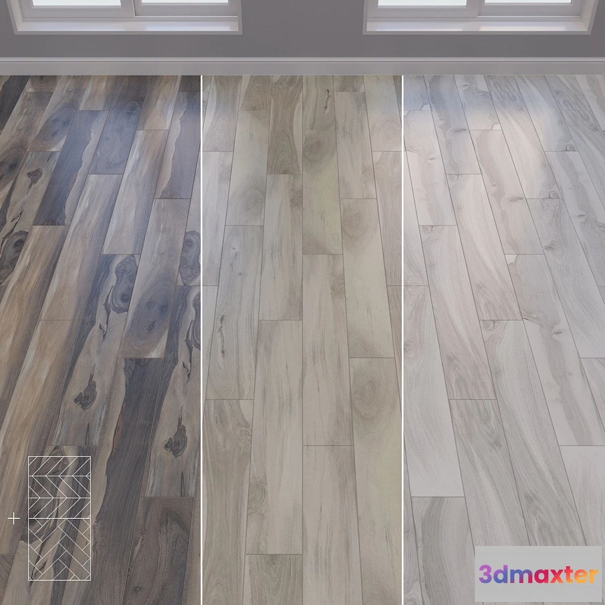 1469010 - La Fabbrica KAURI floor linear chevron herringbone set1 3D Max