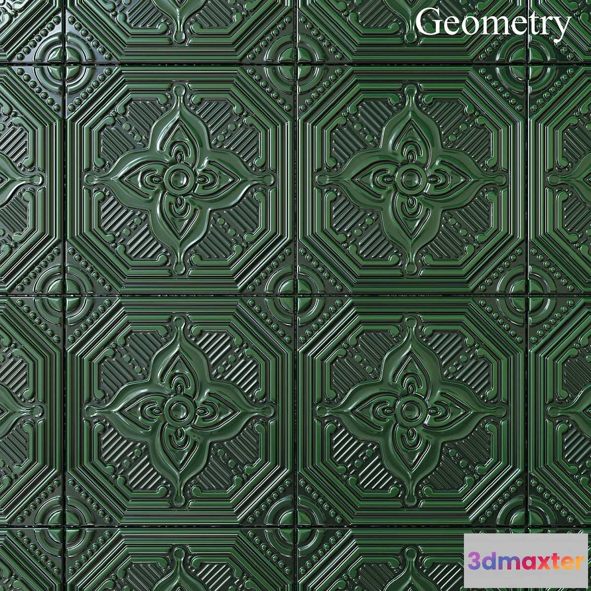 1472194 - Decor Kerama Marazzi Salinas green 15×15 3D Max