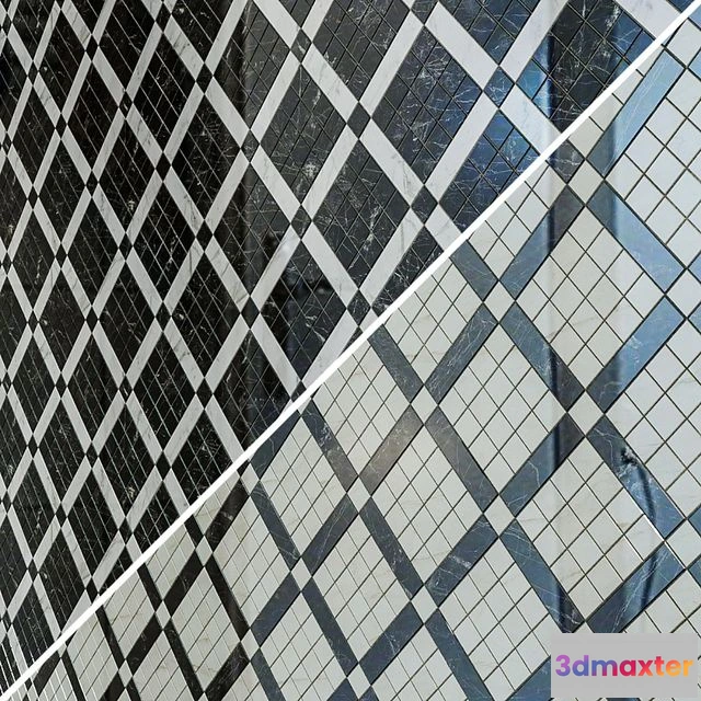 1550473 - ATLAS CONCORDE MARVEL PRO Gray Fleury Diagonal Mosaic 3D Max