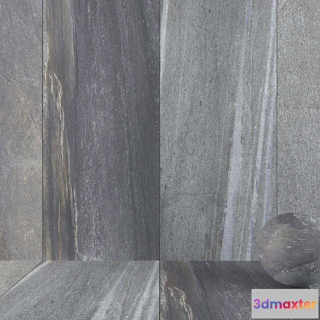 1552593 - Stone Wall Santorini Gray Set 1 3D Max