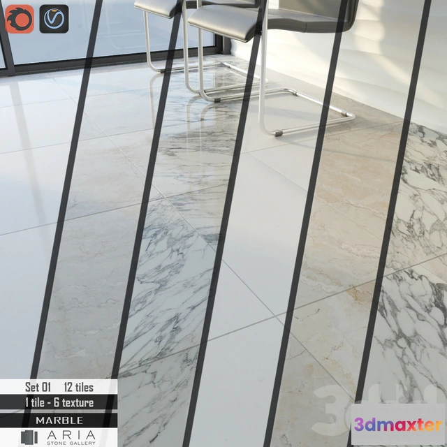 1555007 - Aria stone Gallery Set 01 3D Max