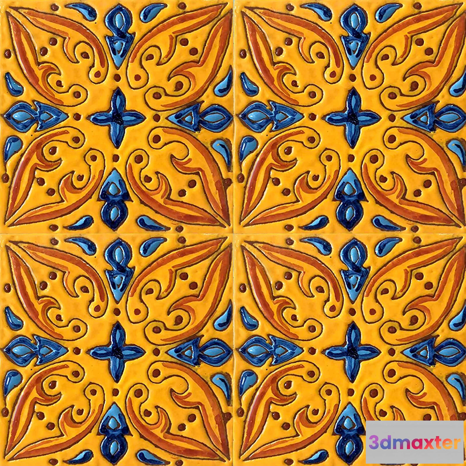 1674080 - Mane Tiles - D-00275-Y (10.8×10.8) 3D Max