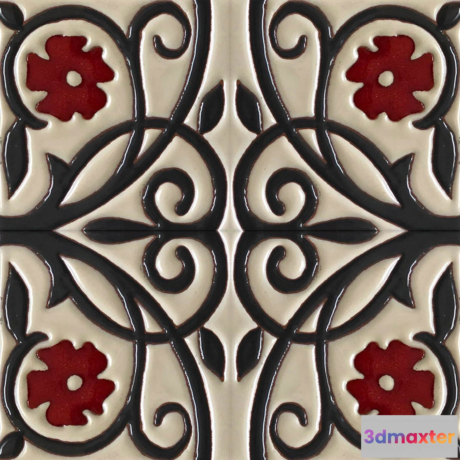 1674094 - Mane Tiles - D-00278 (10×10) 3D Max
