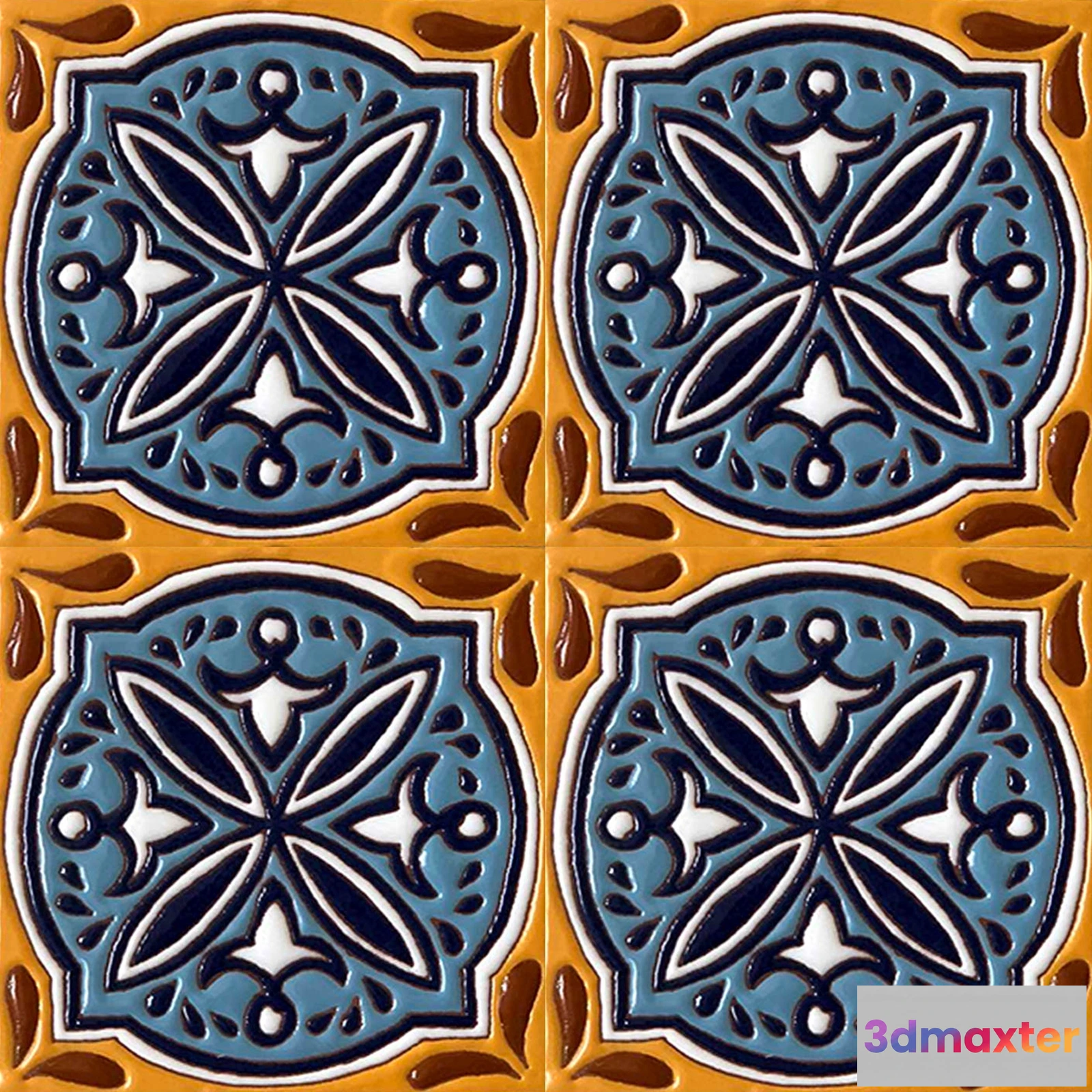 1674110 - Mane Tiles - D-00268 (10×10) 3D Max