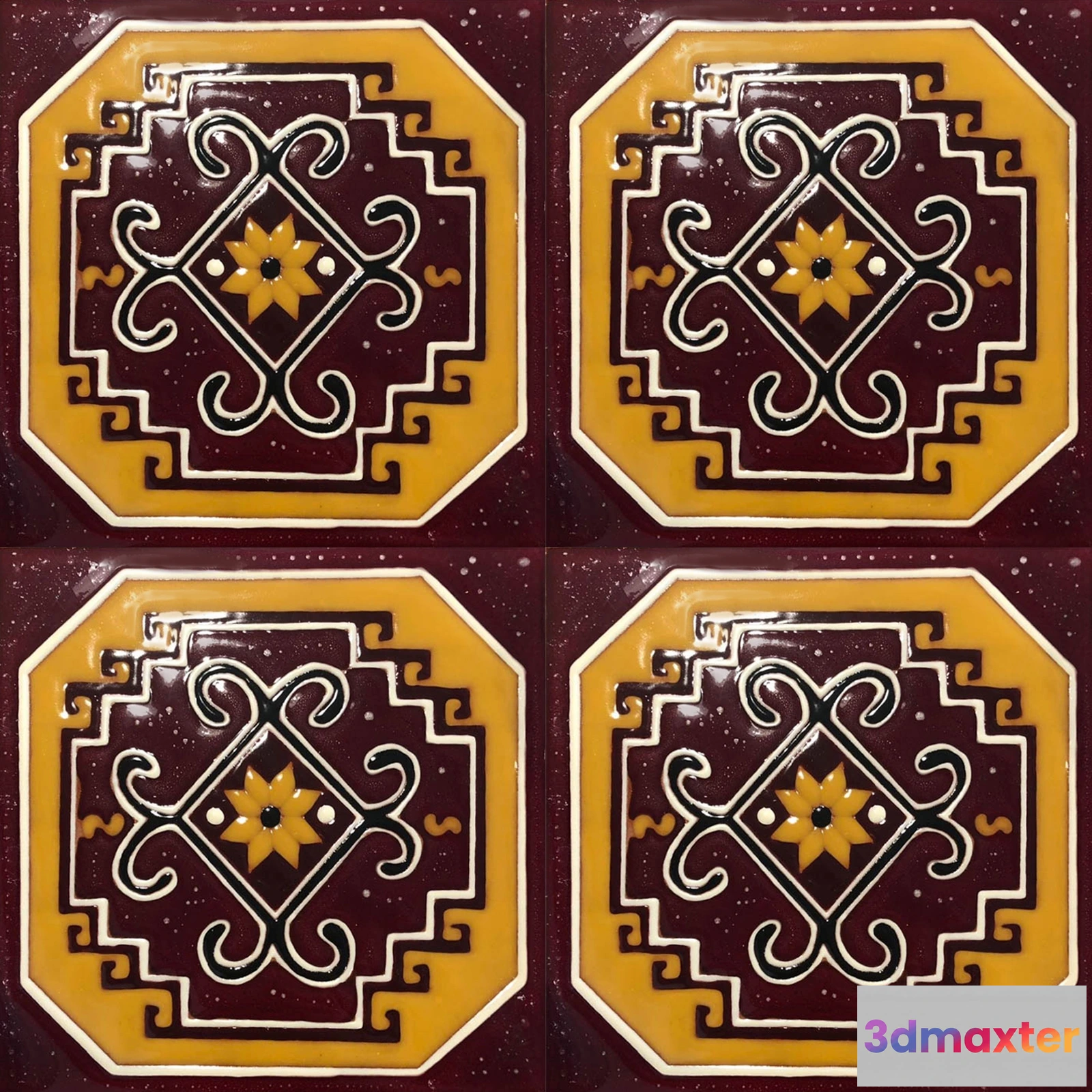 1674124 - Mane Tiles - D-00188 (20×20) 3D Max