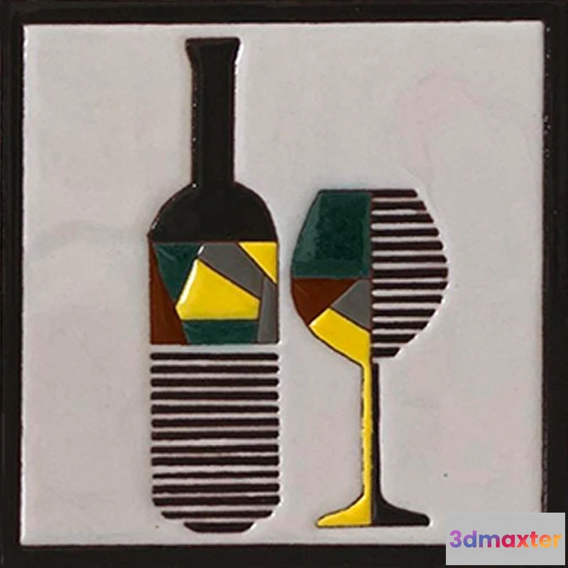 1674152 - Mane Tiles - D-00138-2 (15×15) 3D Max