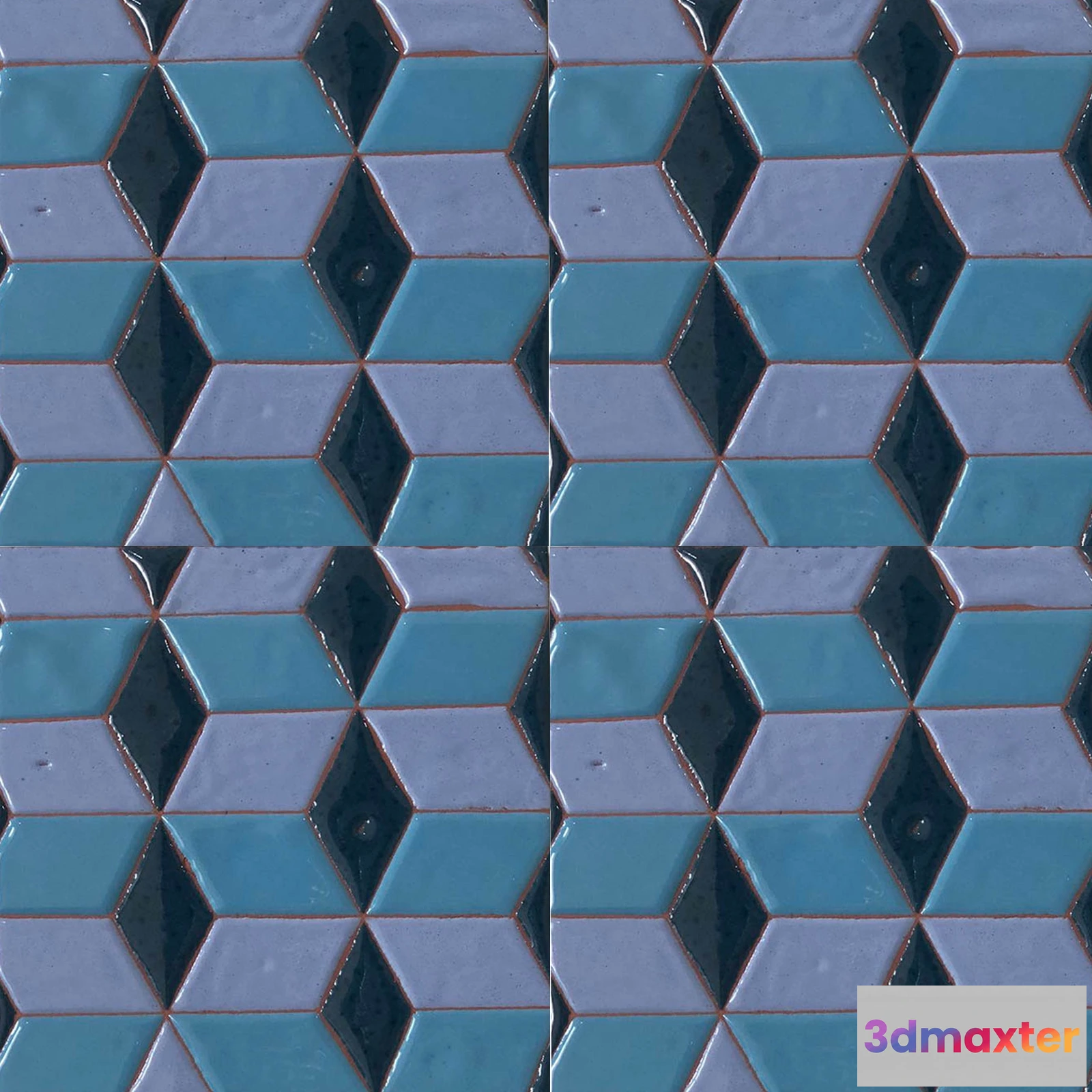 1674156 - Mane Tiles - D-0058-B (14×14) 3D Max
