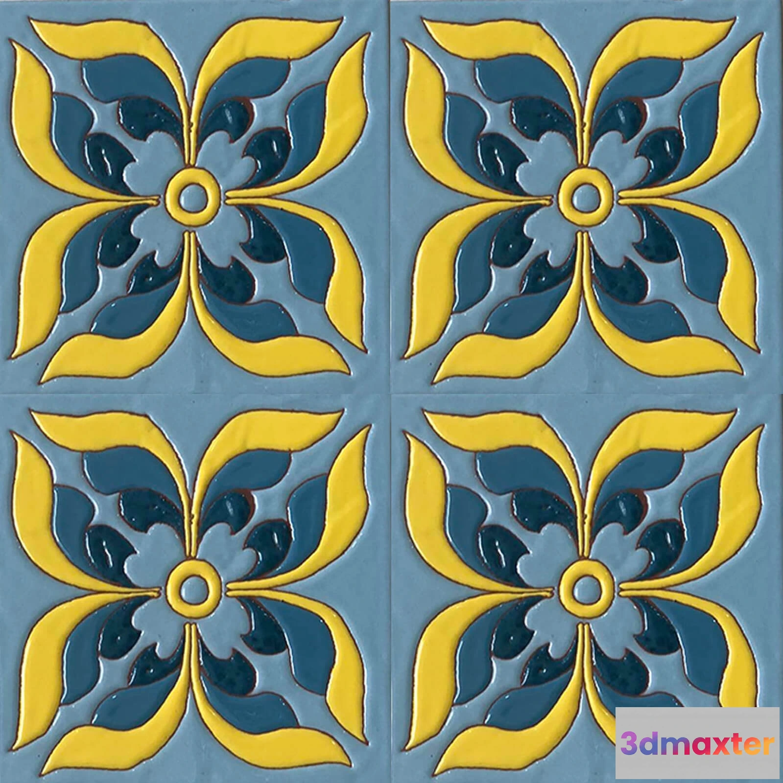 1674167 - Mane Tiles - D-00295 (15×15) 3D Max