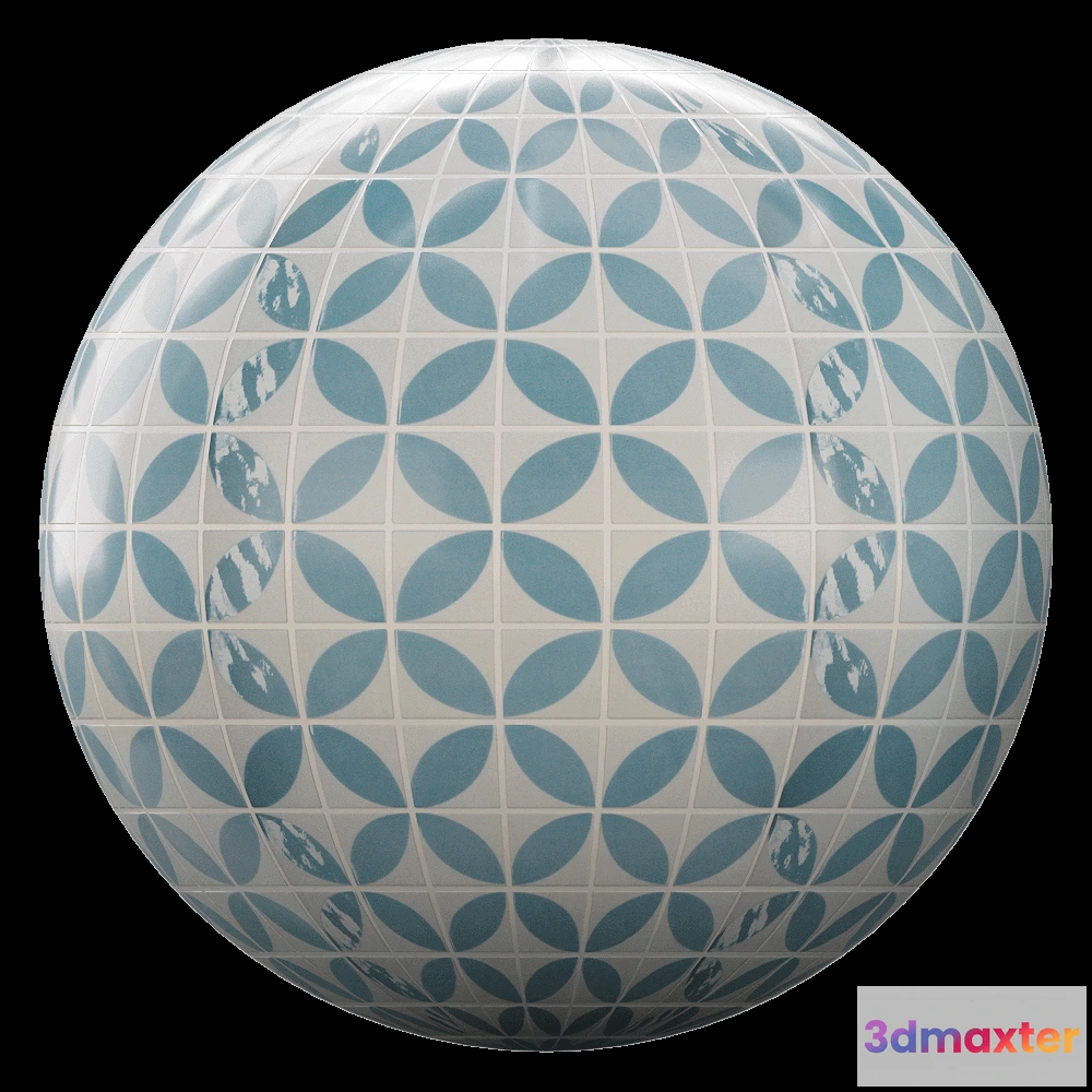 1674211 - Onix - Tile Penta Dahlia Alice Blue MS 3D Max