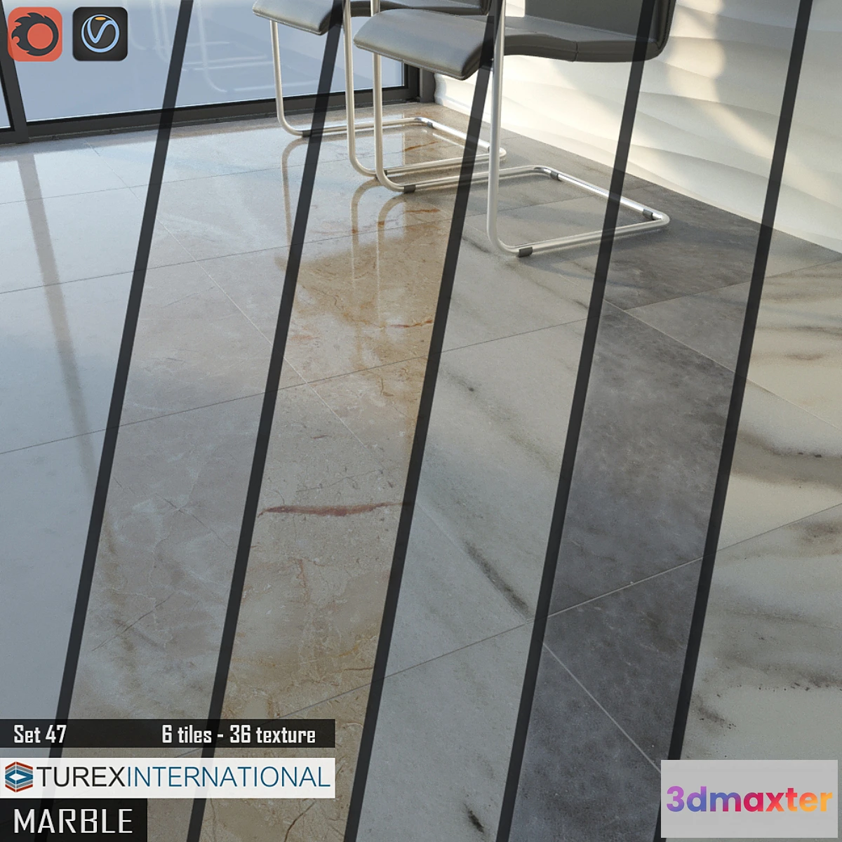 576442 - TUREX INTERNATIONAL Marble Tiles Set 47