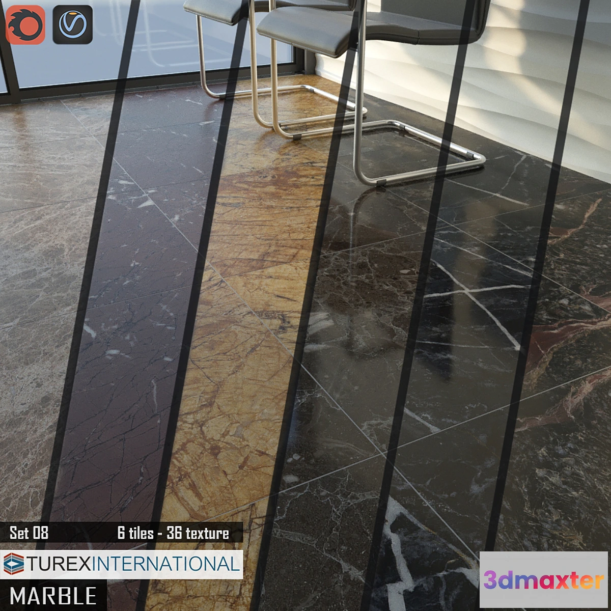 576444 - TUREX INTERNATIONAL Marble Tiles Set 08