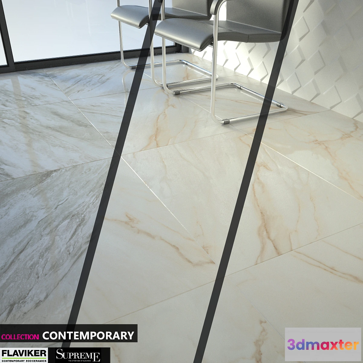 576564 - FLAVIKER SUPREME GOLDEN CALACATTA SILVER DREAM Set 02