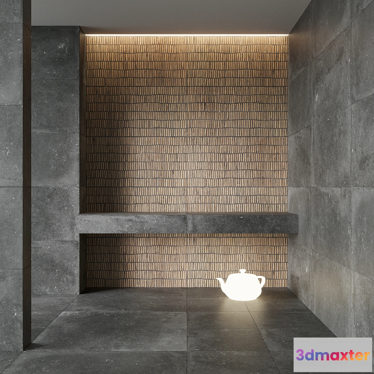 618781 - FLAVIKER Nordik Stone BLACK and DOMINO BLACK Tile Set