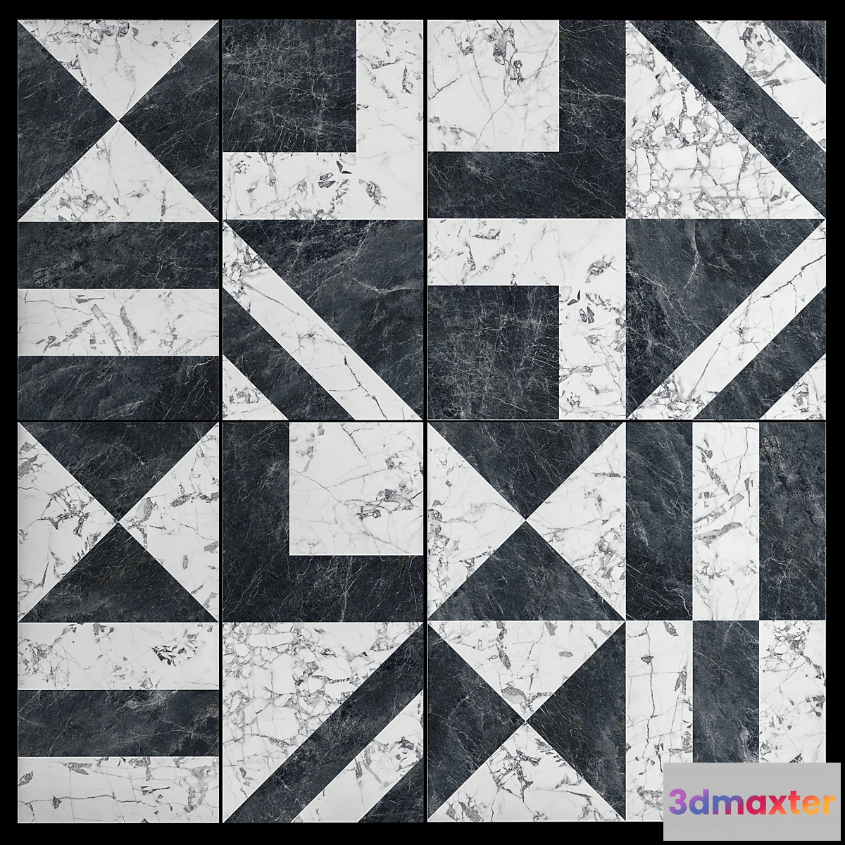 619035 - Kerama Marazzi Bianco Nero Lappated Ceramic Tiles