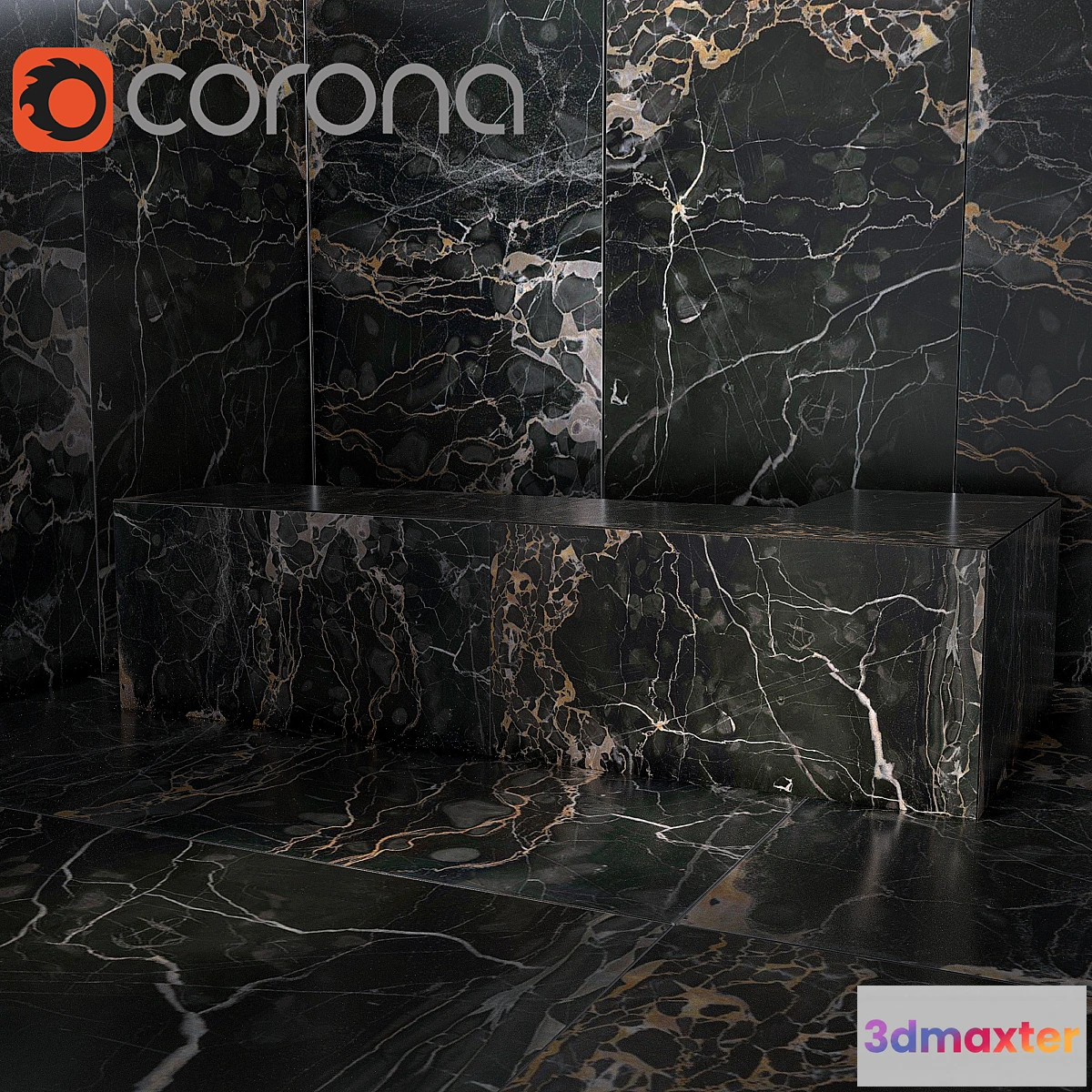 619039 - Nero Portoro Porcelain Tile