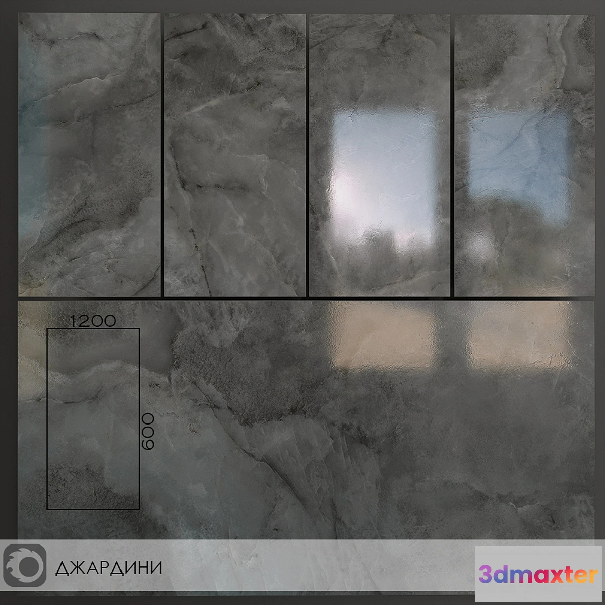 619063 - Ceramic Tiles Kerama Marazzi Giardini Dark Gray