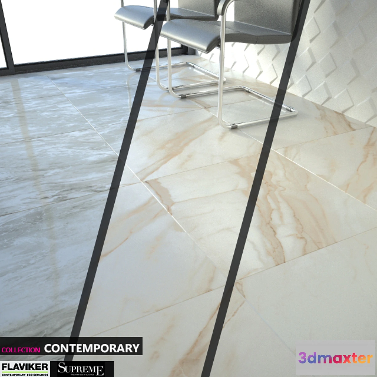 651499 - FLAVIKER COLLECTION CONTEMPORARY SUPREME GOLDEN CALACATTA SILVER DREAM Set 01